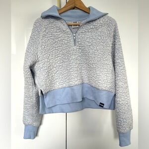 Victoria's Secret PINK sherpa cropped quarter-zip sweatshirt